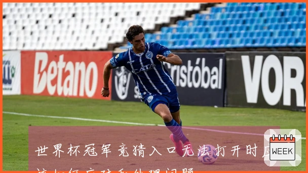 世界杯冠军竞猜入口无法打开时应该如何应对和处理问题